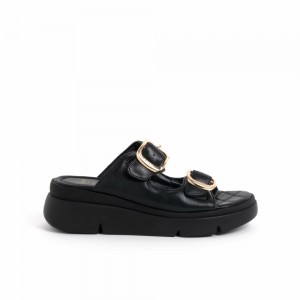 Scholl Bali Buckle Plateauschuhe Damen Schwarz | 50YTWDFRA