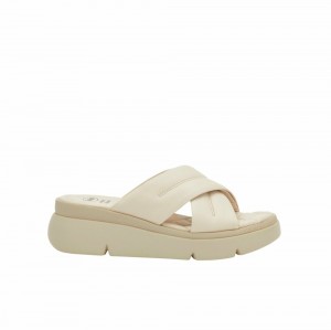 Scholl Bali Cross Plateauschuhe Damen Weiß | 27OERYXKB