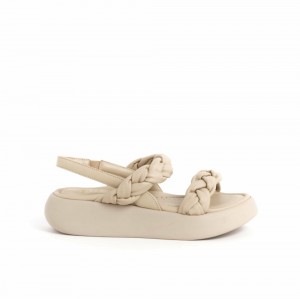 Scholl Boca Sandalen Damen Beige | 14TAQRSMH