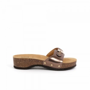 Scholl Bronze Pescura Heel Cork Mules Damen Braun | 19DEBNGCQ