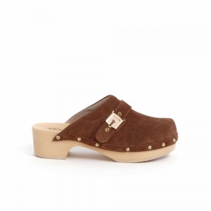Scholl Cognac Pescura Clogs Damen Braun | 51TJYFPHW