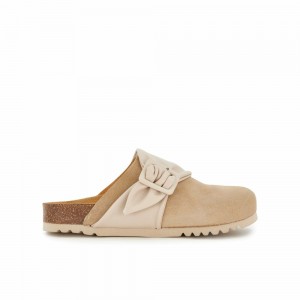 Scholl Fae Soft Clogs Damen Beige | 07KIUQMZT