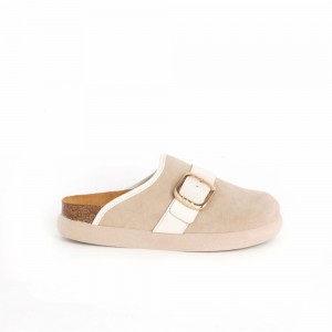 Scholl Ivy Big Buckle Clogs Damen Beige Dunkelgrün | 52BROFDML