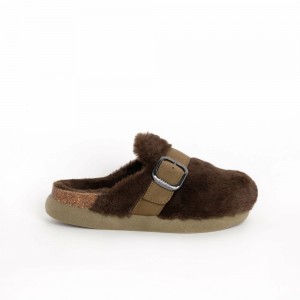 Scholl Ivy Big Buckle Clogs Damen Grün Dunkelgrün | 76IQOXBAD