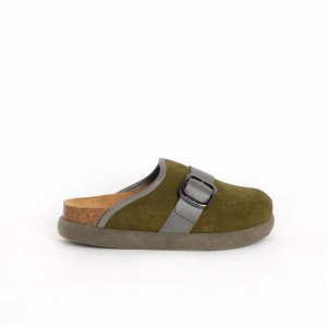 Scholl Ivy Big Buckle Clogs Damen Grün Dunkelgrün | 54BGNLEMP