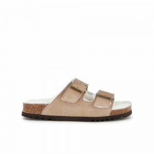 Scholl Josephine Mules Damen Dunkelbeige | 84DMKRAOX