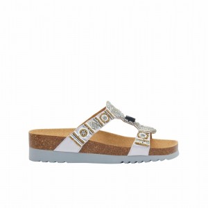 Scholl New Bogota' Mules Damen Silber | 65REDFCKX