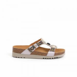 Scholl New Bogota 'Wedge Mules Damen Silber Braun | 96BULWRKE