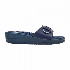 Scholl New Massage Hausschuhe Damen Blau Navy | 26ZBYETKA