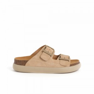 Scholl Noelle Chunky Mules Damen Beige | 97LBZYNHJ