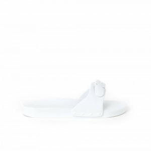 Scholl Off PescuraFlat Aqua Hausschuhe Damen Weiß Helltürkis | 05IWPQZLH