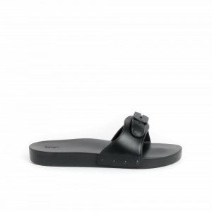 Scholl PescuraFlat Aqua Hausschuhe Damen Schwarz Helltürkis | 86XCBZFPM