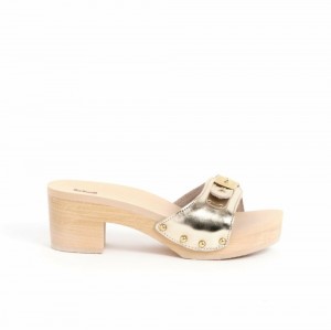 Scholl PescuraIbiza Mules Damen Hellgold | 17WSCBRDF