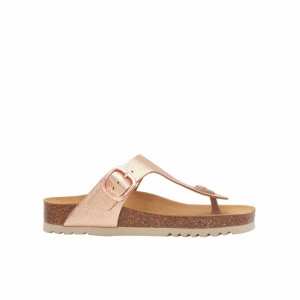 Scholl Pescura Heel Anais Flip Flops Damen Rosa Gold | 83KSDHCXI