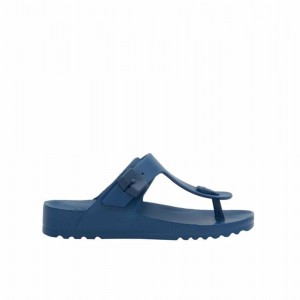 Scholl Pescura Heel Bahia Flip Flops Damen Navy Blau | 45ARHWCVF