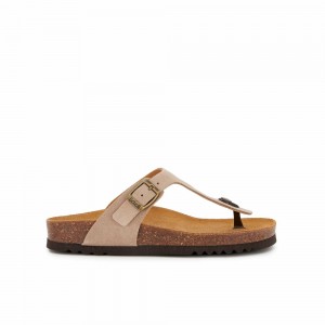Scholl Pescura Heel Dark Nicole Flip Flops Damen Dunkelbeige | 97OYPHNRW