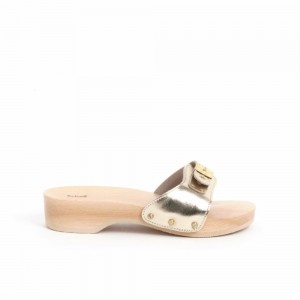 Scholl Pescura Heel Mules Damen Hellgold | 89CPMTXDO
