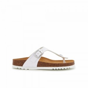 Scholl Pescura Heel Nicole Flip Flops Damen Weiß | 48VKDENPS