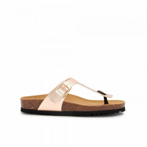 Scholl Pescura Heel copper Nicole Flip Flops Damen Rosa Kupfer | 23ZHALUGM