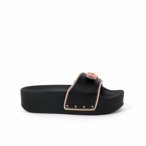 Scholl Pescura MoonWedge Mules Damen Schwarz | 03DAFPJLK