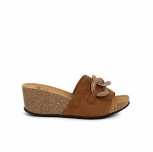 Scholl Tobacco Ravello 24 Microstrch-w Hohe Schuhe Damen Braun | 80ZXCIUOR