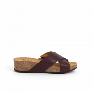 Scholl Wine Rapallo Cross Mules Damen Bordeaux | 30LEZSWGH