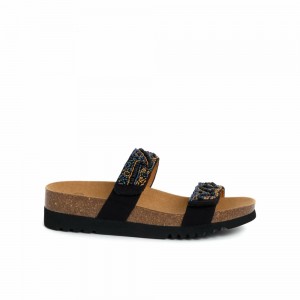 Scholl Zafirah Mules Damen Schwarz Gold | 35YOCWDVK